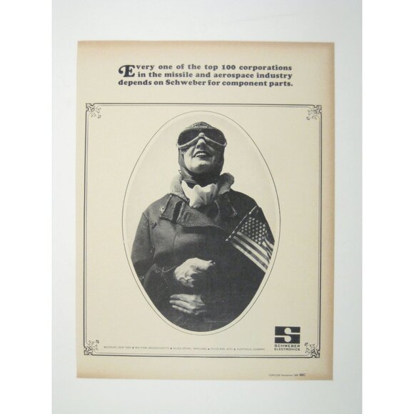Schweber Electronics Print Ad Aviation Female Pilot American Flag Patriotic - Picture 1 of 2